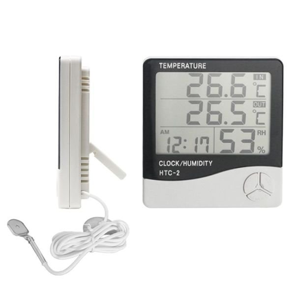 Термометр-гигрометр-часы HTC-2 с выносным датчиком
